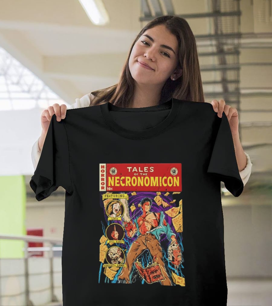 Tales Of The Necronomicon Horror Featuring Linda Evil Hand Henrietta Knoby T-Shirt