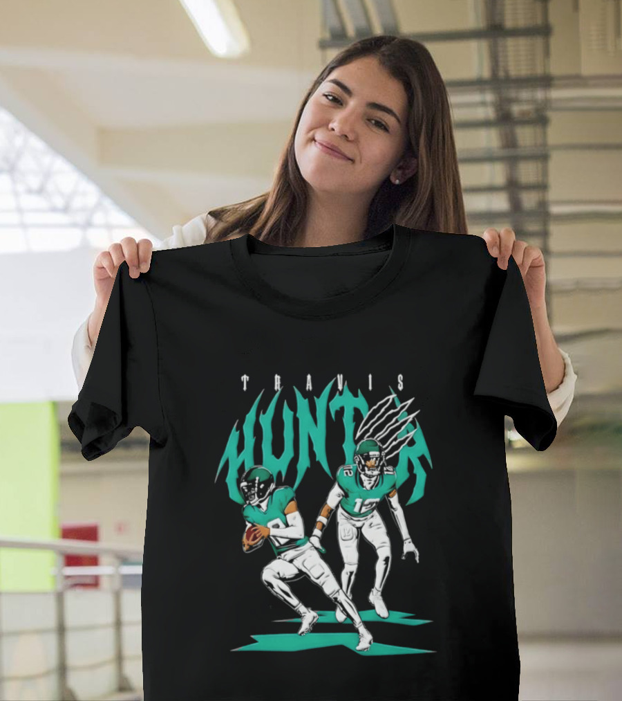 Travis Hunter Jacksonville Jaguars Hunter Two Way Football Player Duo T-Shirt