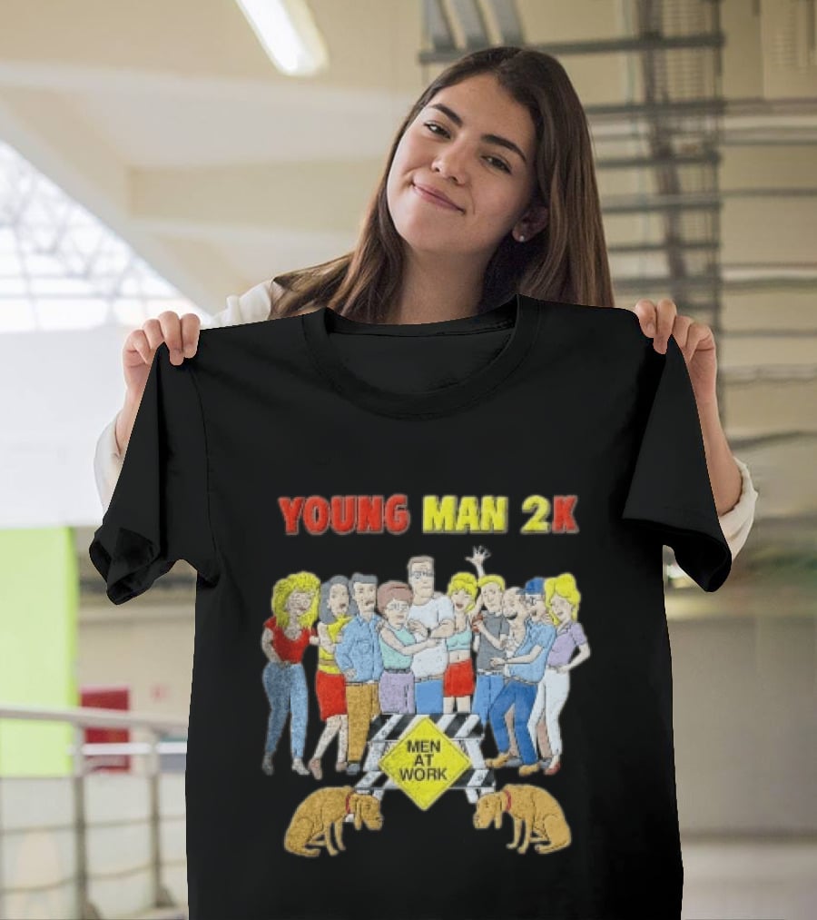Young Man 2k Men At Work King Of The Hill Characters Crew T-Shirt