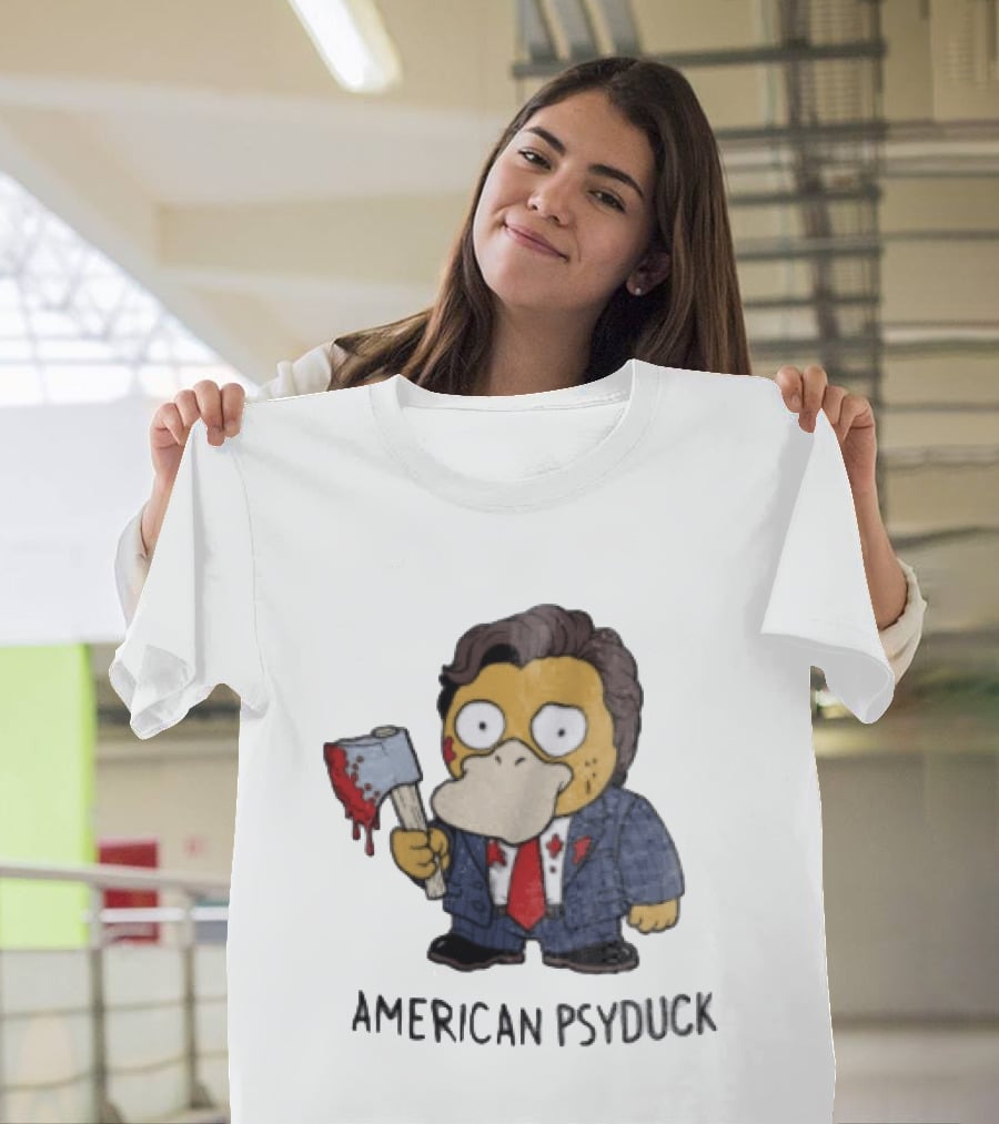 American Psyduck Pokemon Meets Patrick Bateman American Psycho Humor T-Shirt