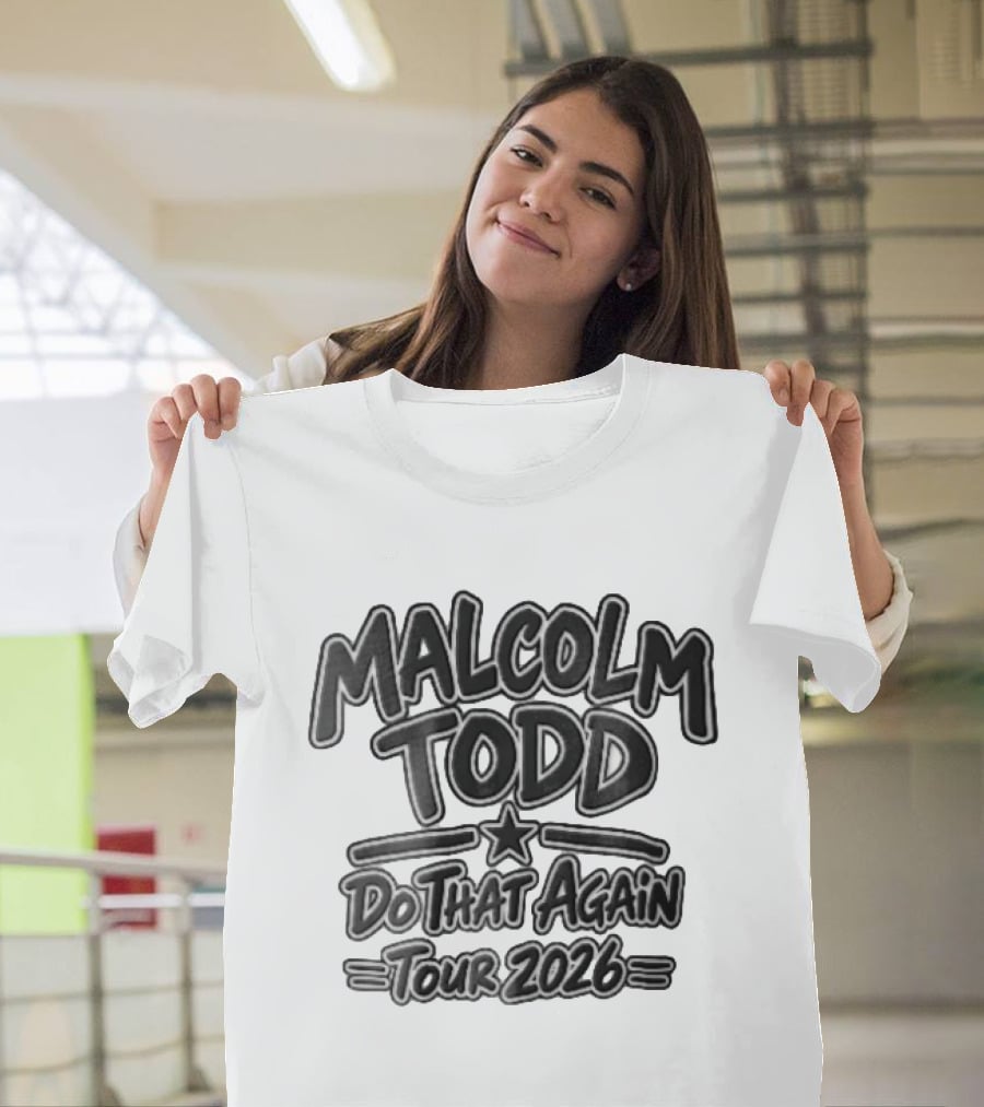 Malcolm Todd Do That Again Tour 2026 Star Frame Horizontal Lines T-Shirt