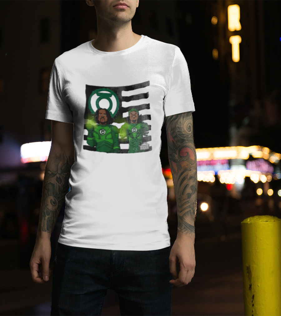 Lanterns X OutKast Comic Superheroes Green Light Power T-Shirt