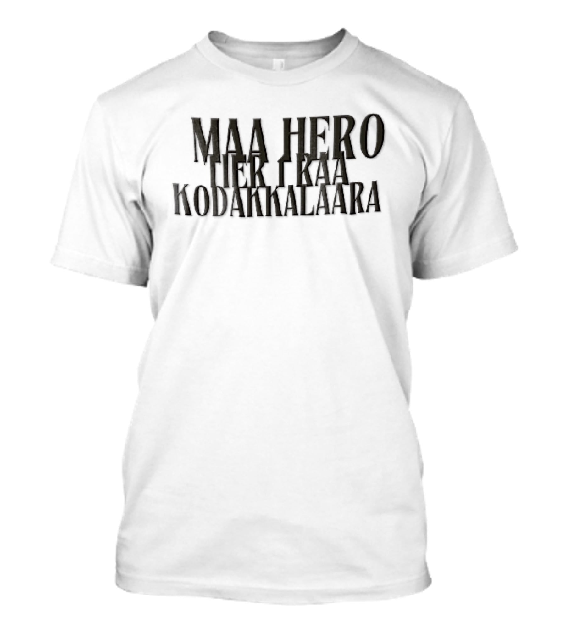 Maa Hero Tier 1 Raa Kodakkalaara Dark Olive Stacked Serif T-Shirt