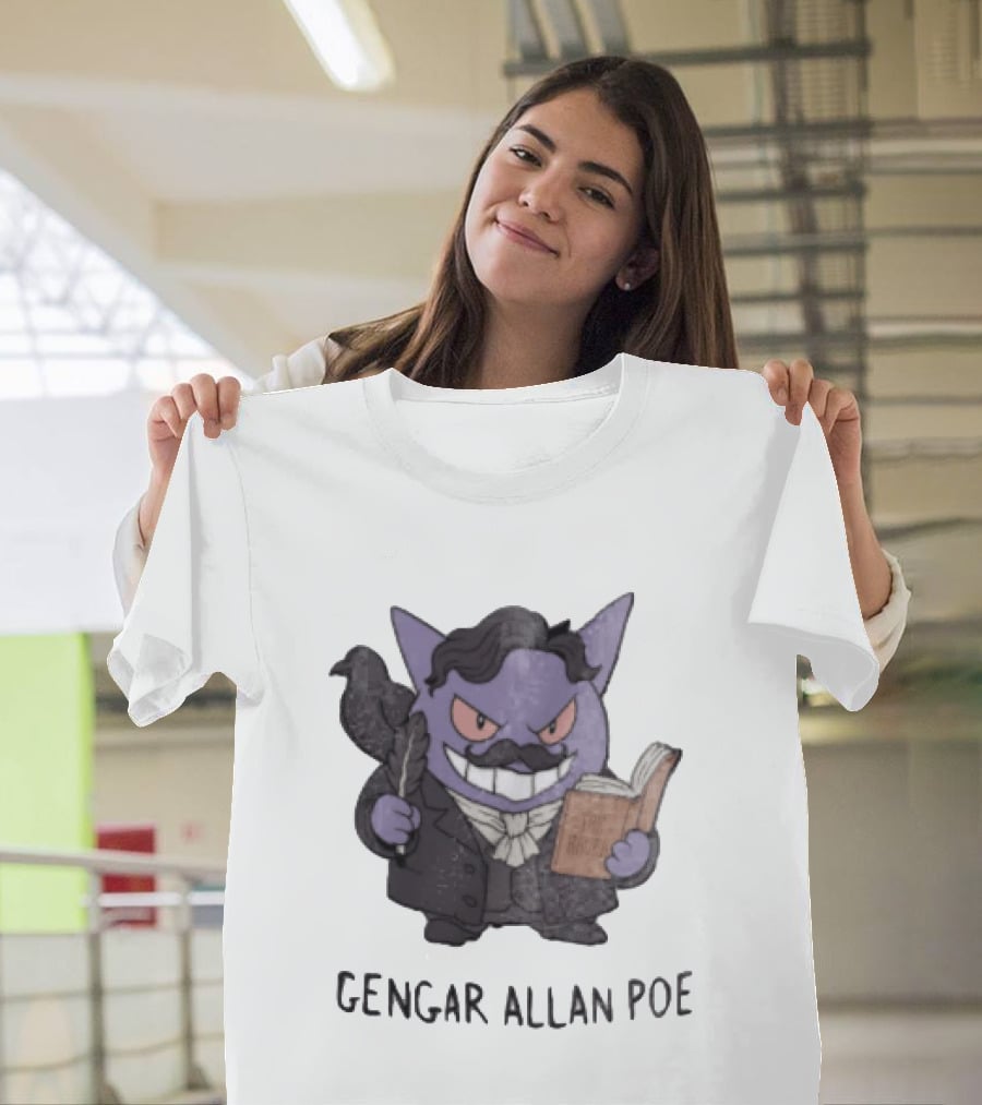 Gengar Allan Poe The Raven Literary Mashup T-Shirt
