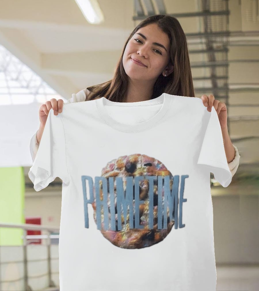 Primetime Iridescent Rainbow Tie Dye Chocolate Cookie T-Shirt