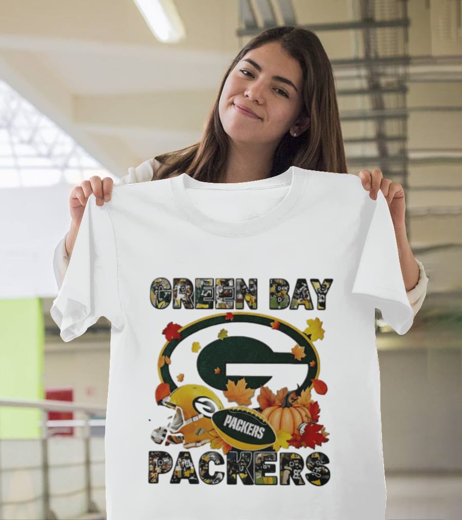 Green Bay Packers Football Fall Pumpkin Autumn 2026 Halloween T-Shirt