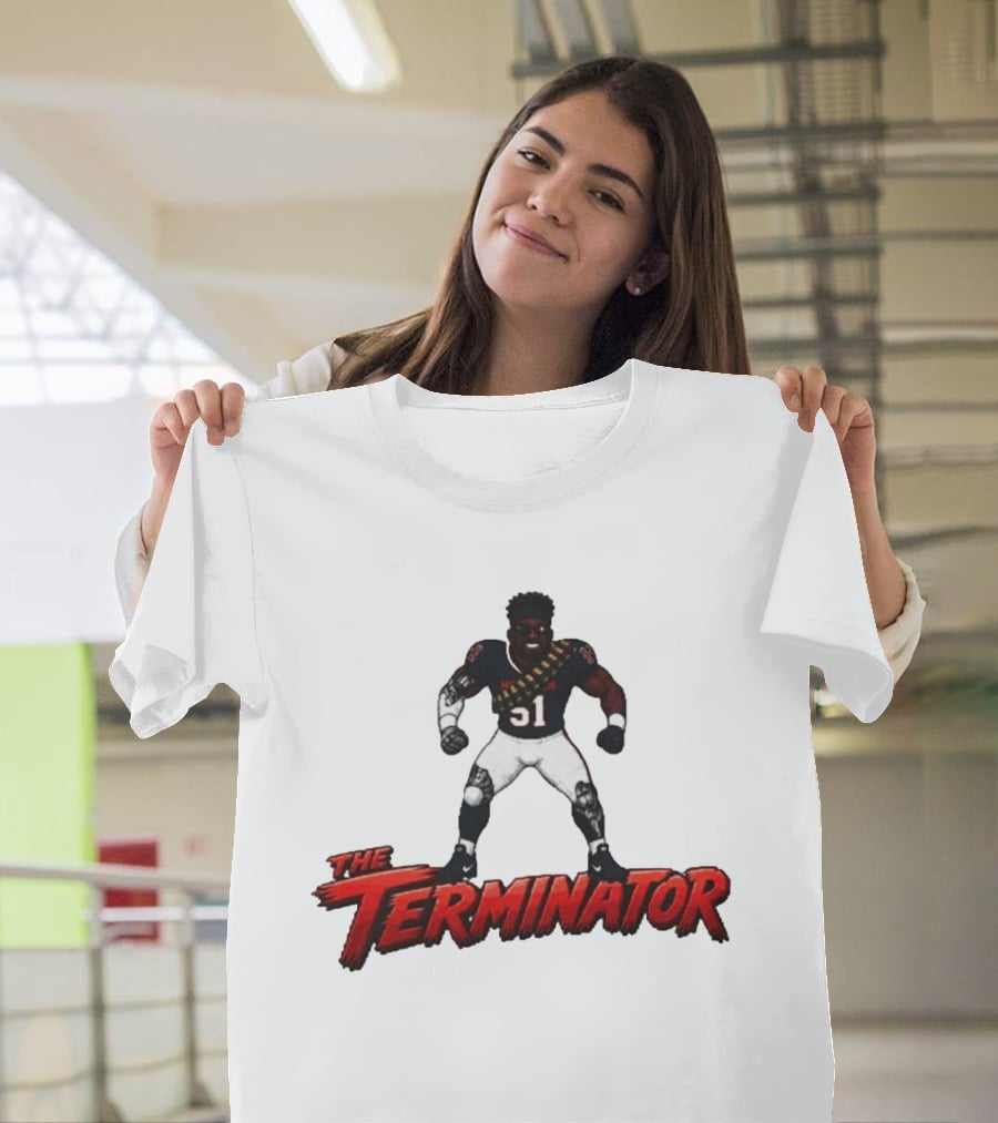 Streets Of Swarm Will Anderson Jr. The Terminator 51 Football Star Cartoon T-Shirt