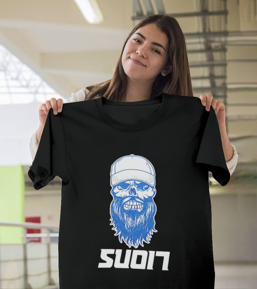 Luke Combs Skull Cap Beard Detroit Lions SUD17 T-Shirt