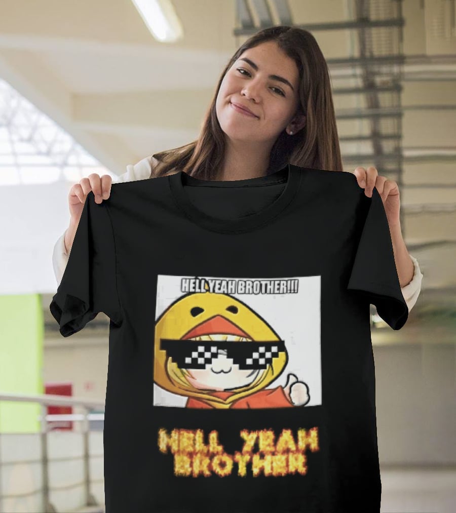 Hell Yeah Brother Cool Duck Meme Sunglasses Fun T-Shirt