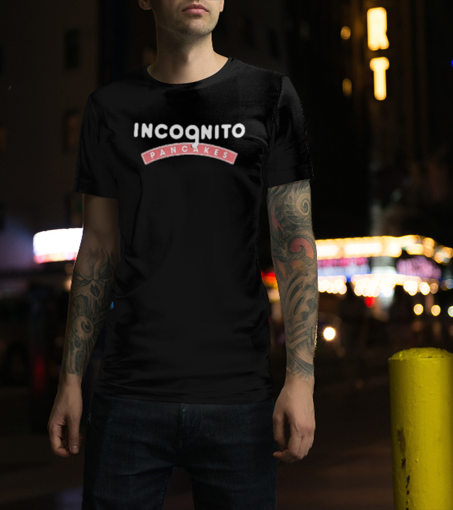 Incognito Pancakes Red Banner White T-Shirt