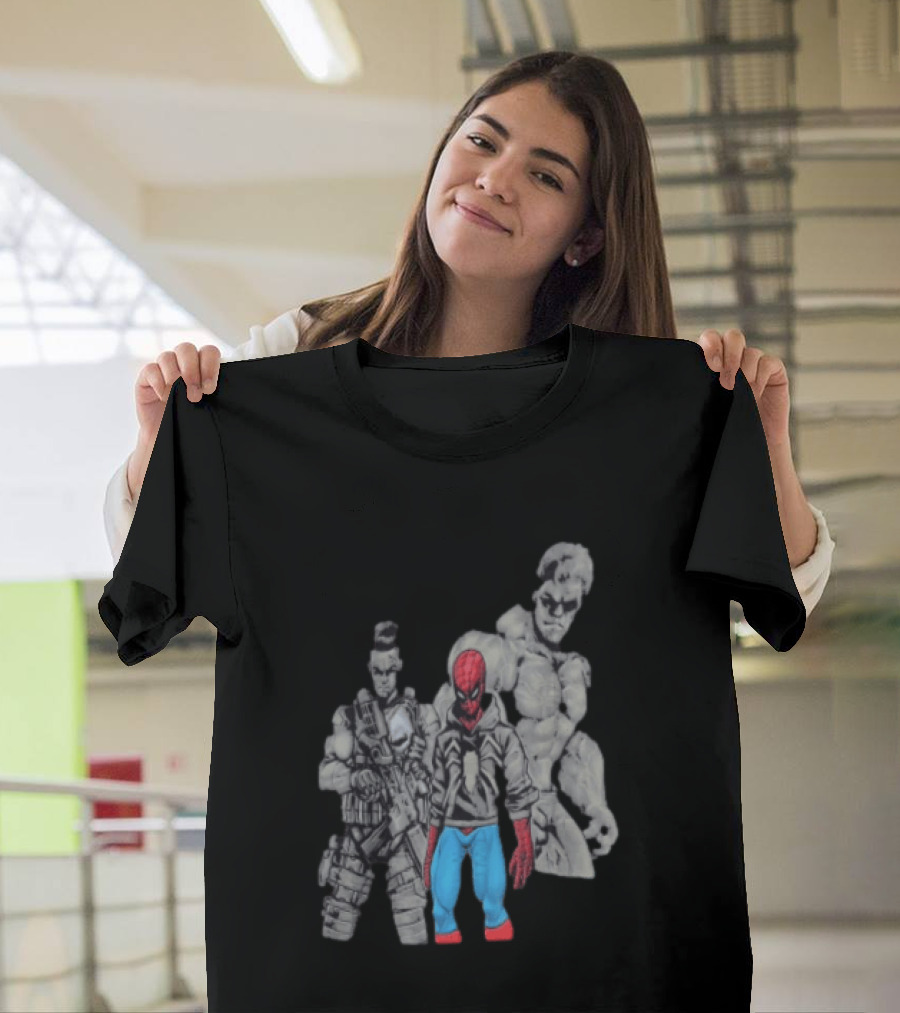 Spider Man The Punisher Hulk Brand New Day Heroes T-Shirt