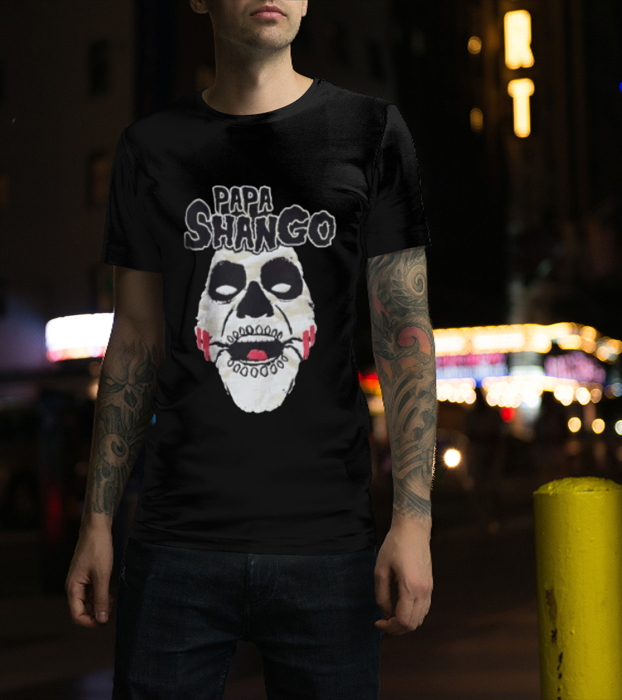 Papa Shango WWF Legends Of Wrestling Skull Mask T-Shirt