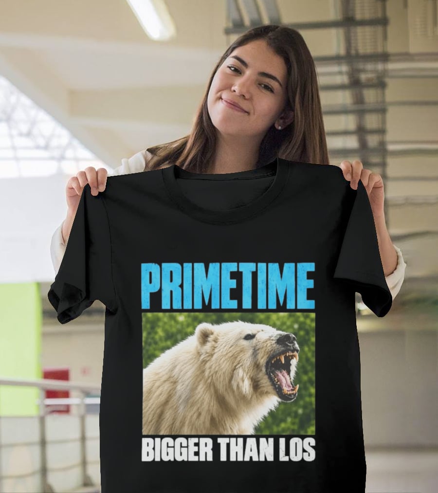 PRIMETIME Bigger Than Los Polar Bear Roaring T-Shirt
