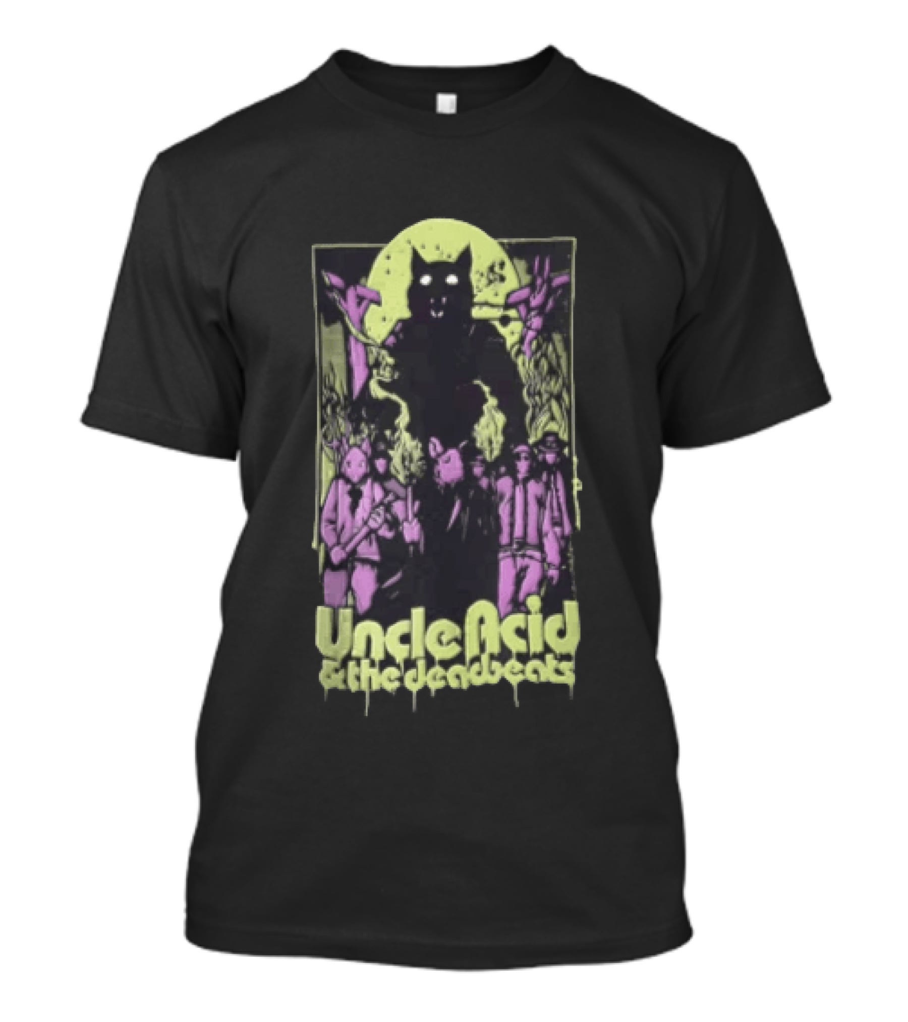Uncle Acid And The Deadbeats Psych Rock Cat And Detectives Vintage Aesthetic T-Shirt