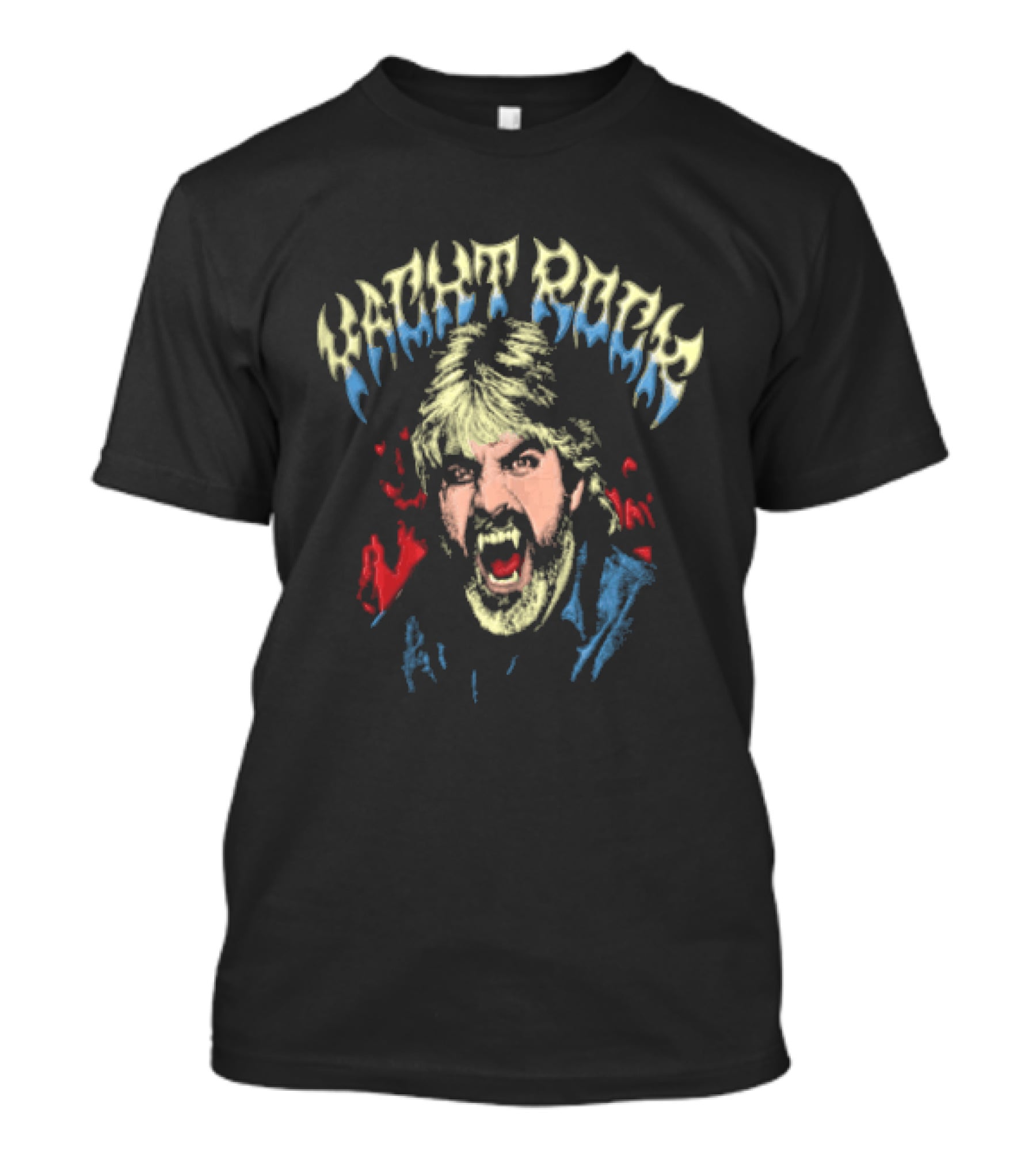 Yacht Rock Vampire Michael McDonald Fanged Face T-Shirt