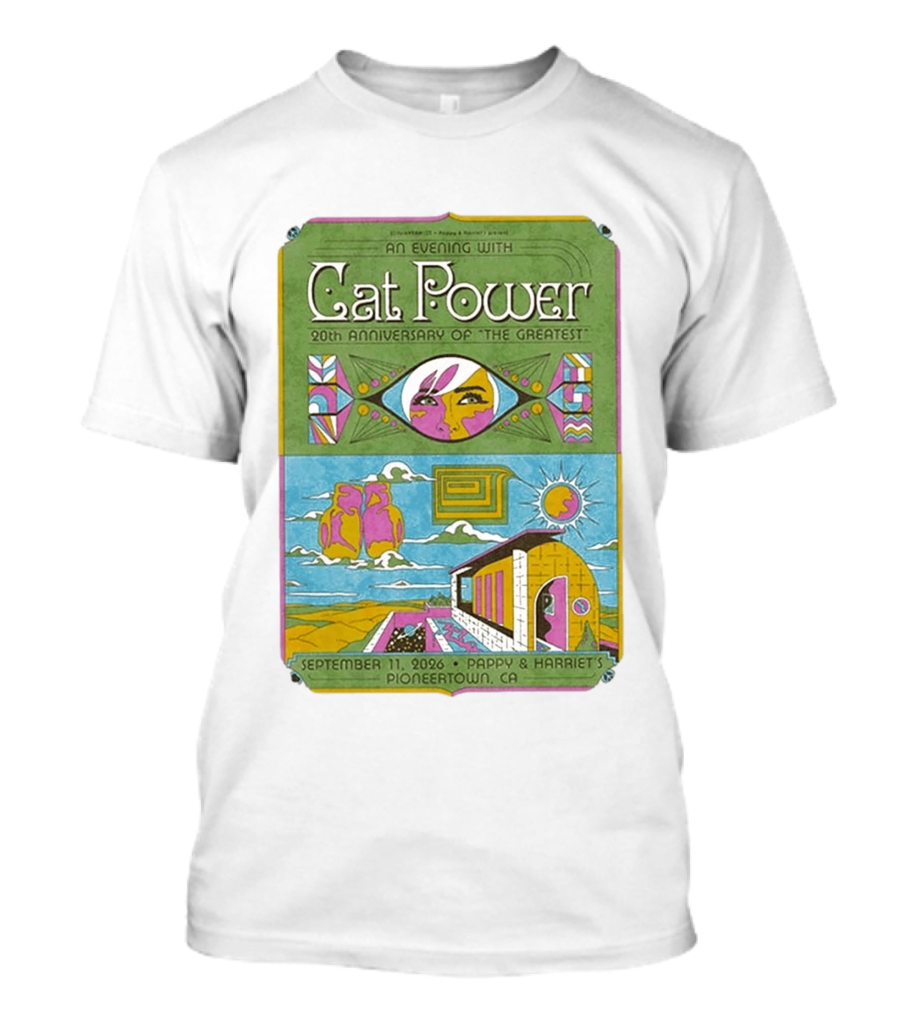 An Evening With Cat Power 20th Anniversary Of The Greatest September 11 2026 Pappy & Harriet's Pioneertown CA T-Shirt