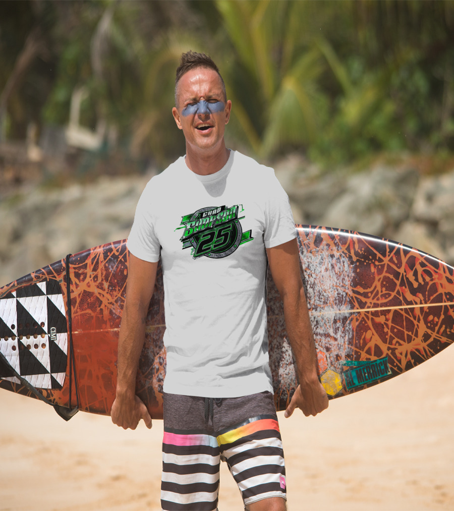 Chad Simpson 25 Deuce Nickel Racing Green Black Christian Series T-Shirt