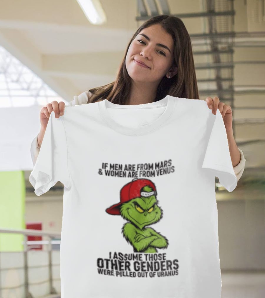Grinch If Men Are From Mars Women Are From Venus Christmas T-Shirt