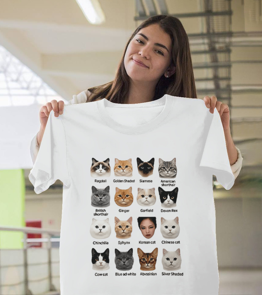 Kpop Cat Breed Chart Korean Cat Jennie Blackpink Meme T-Shirt