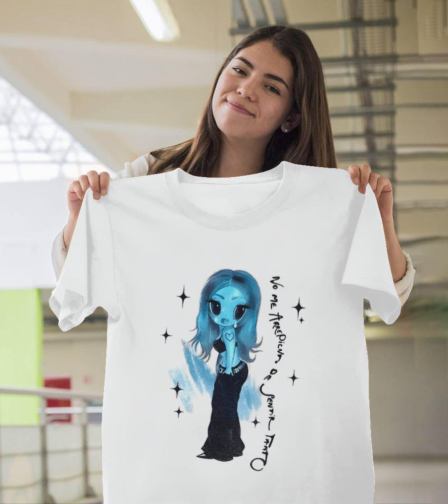 Karol G No Me Arrepiento De Sentir Tanto Blue Cartoon T-Shirt