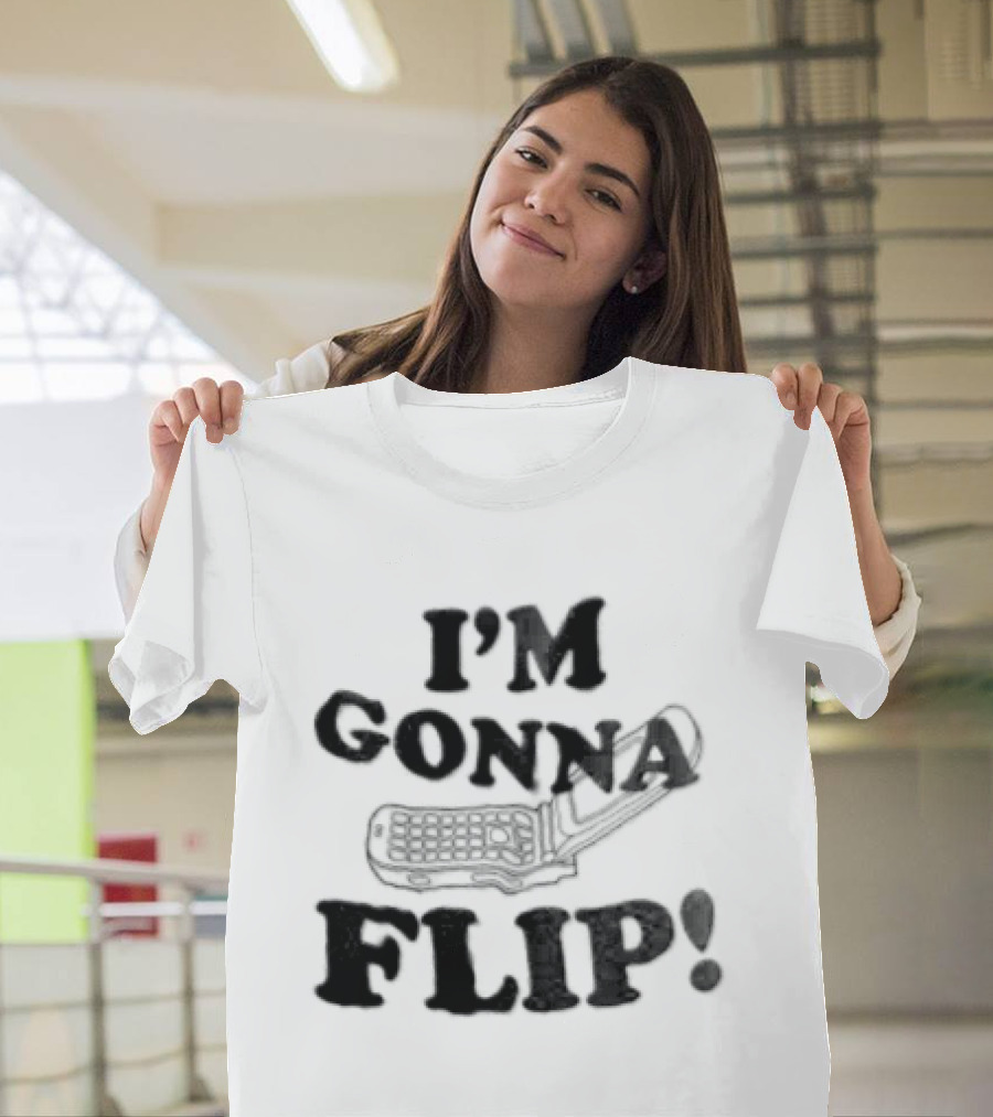 I'm Gonna Flip Retro Phrase Vintage Phone T-Shirt