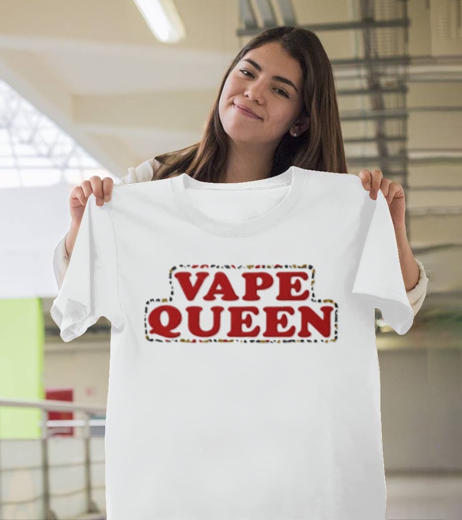 Vape Queen Vaping Statement Bold Red T-Shirt