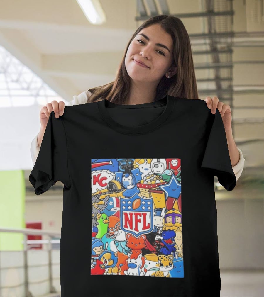NFL KC Mascots And Football Is Officially Back 2026 T-Shirt