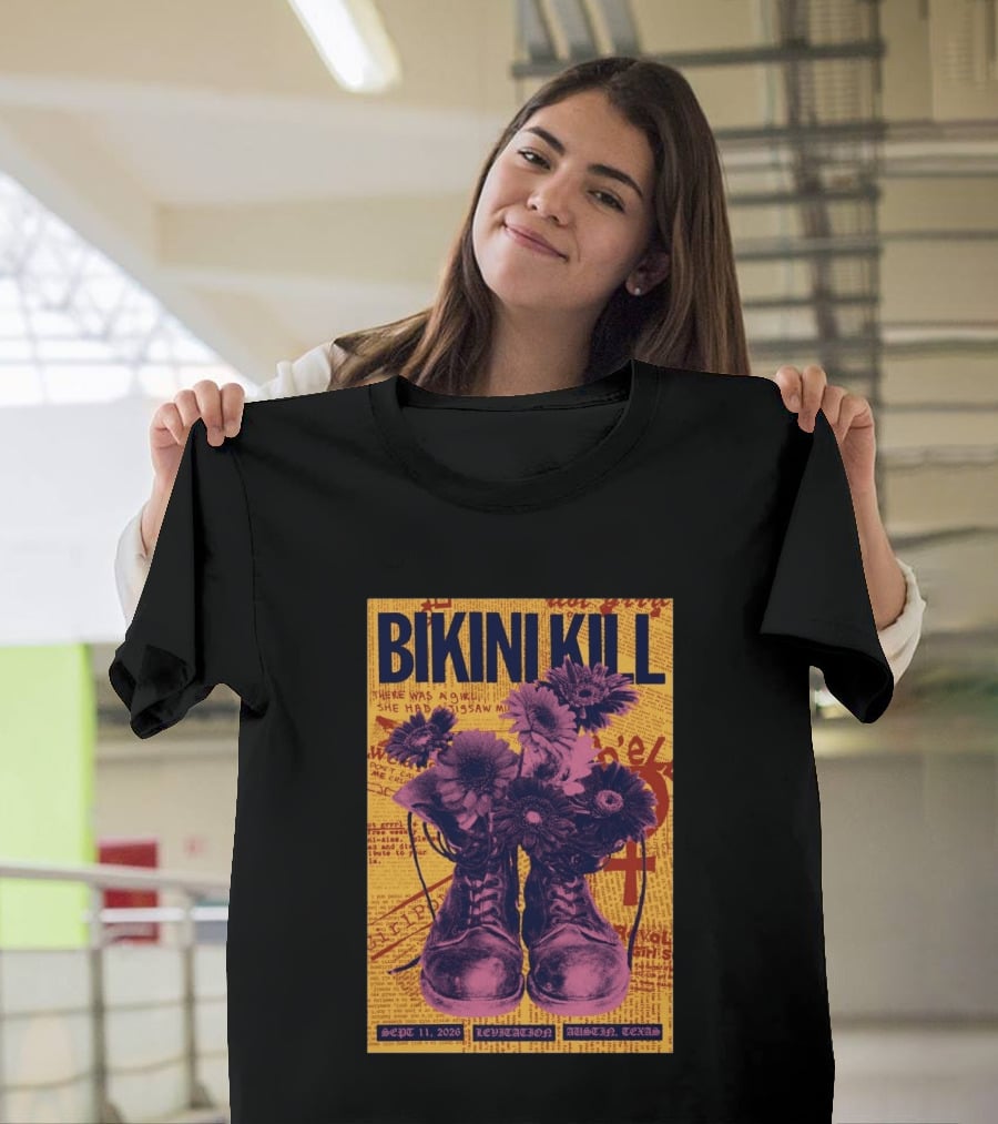 Bikini Kill Levitation Festival Austin Texas Sept 11 2026 T-Shirt