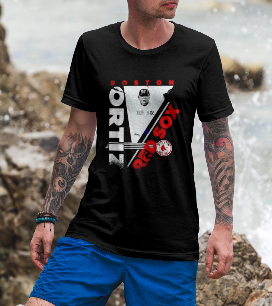 David Ortiz Boston Red Sox Celebrating T-Shirt