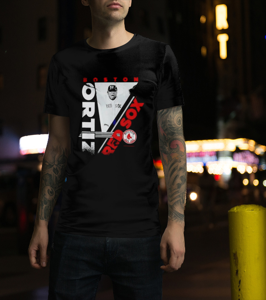 David Ortiz Boston Red Sox Celebrating T-Shirt
