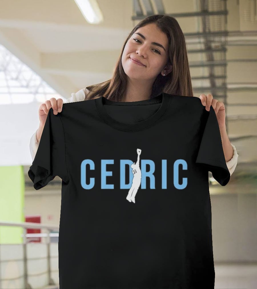 Cedric Baseball Player Jumping Catch T-Shirt