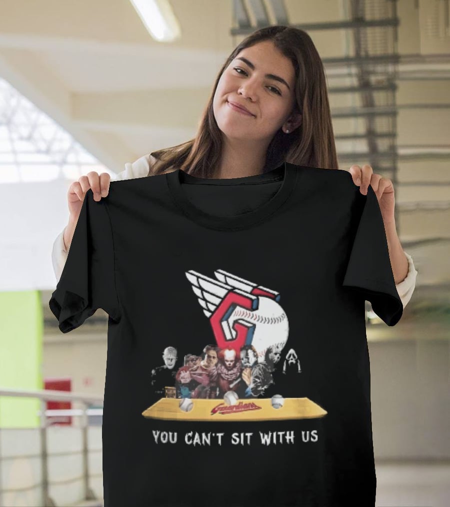 Cleveland Guardians MLB You Can't Sit With Us Horror Characters Baseball T-Shirt