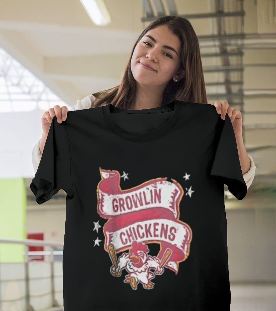 Growlin Chickens Northwest Arkansas Naturals Baseball MiLB Mascot Team Banner T-Shirt