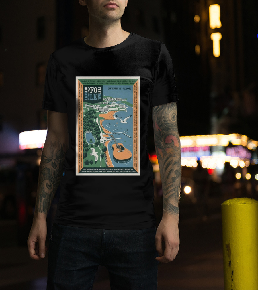 Evans Folk Festival 2026 Concert September 12 13 Trampled By Turtles Valerie June Folk Trio T-Shirt