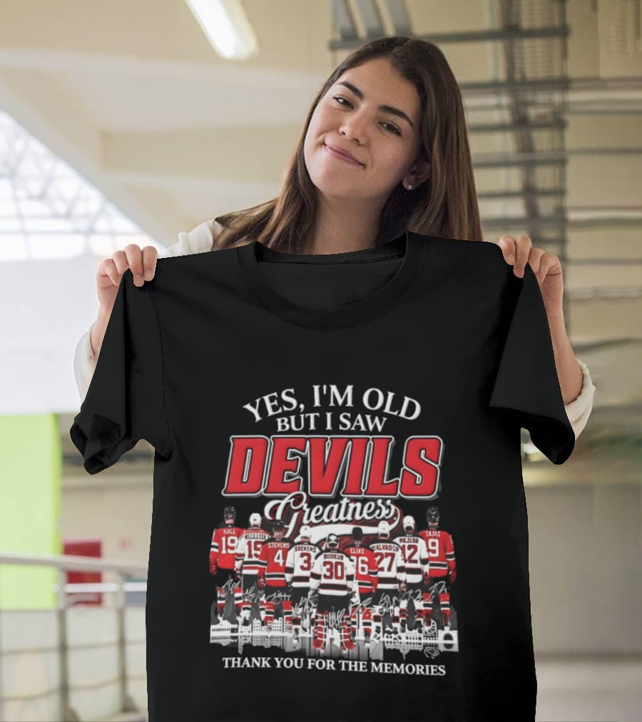 Yes I'm Old But I Saw Devils Legends Greatness Thank You For The Memories T-Shirt