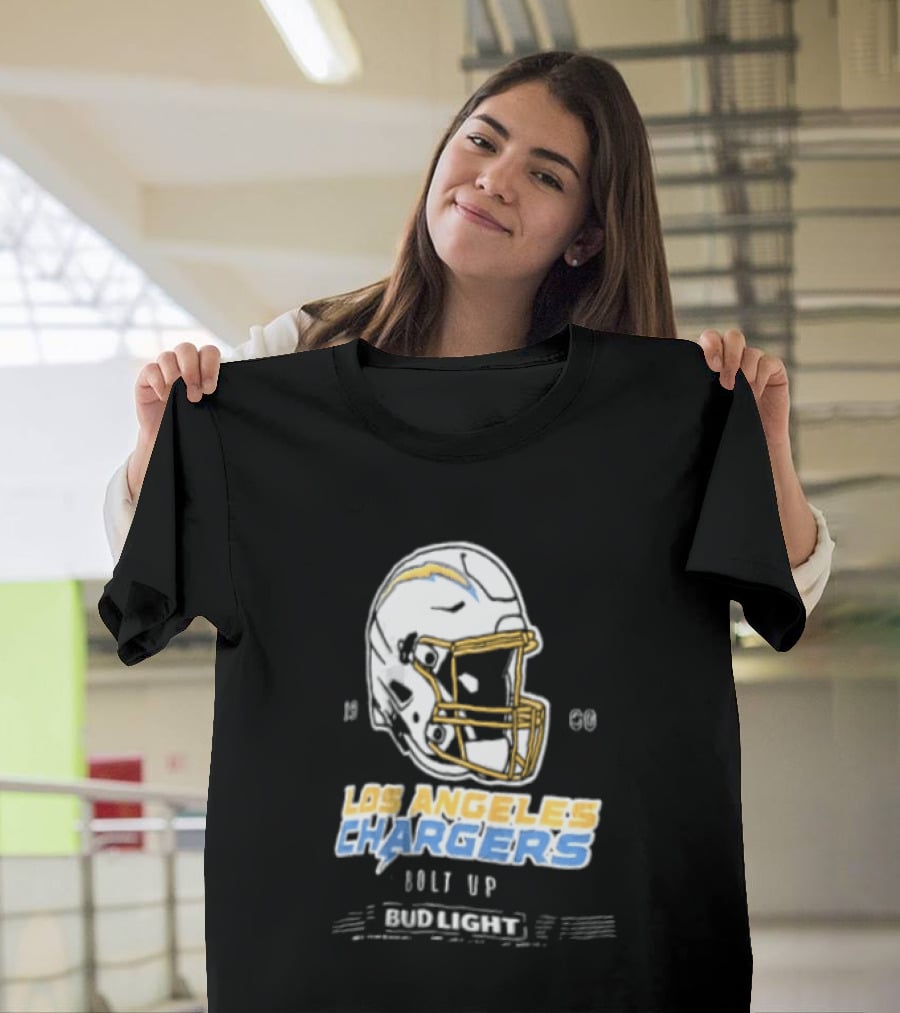 Los Angeles Chargers Bolt Up Bud Light Football 1960 T-Shirt