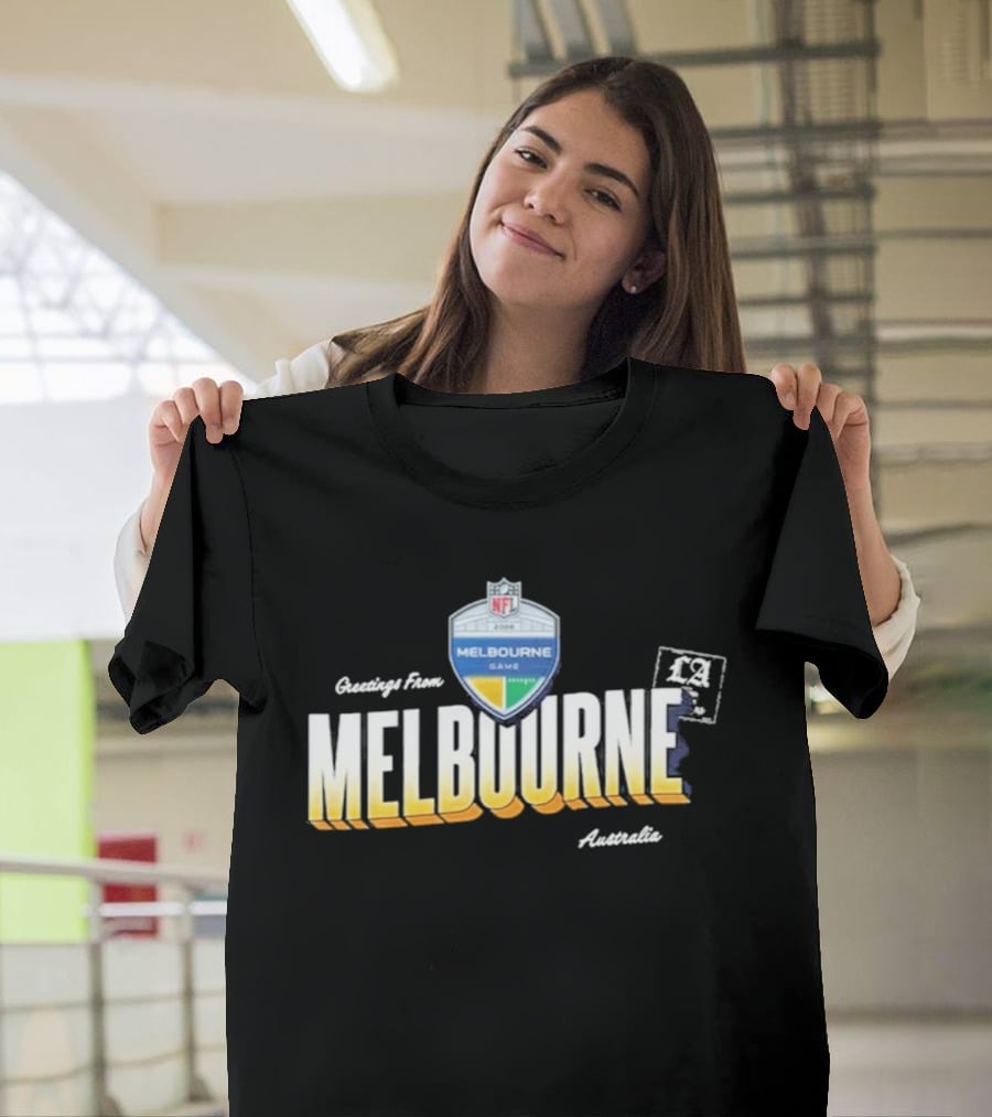Los Angeles Rams NFL Melbourne Australia Game 2026 Greetings T-Shirt