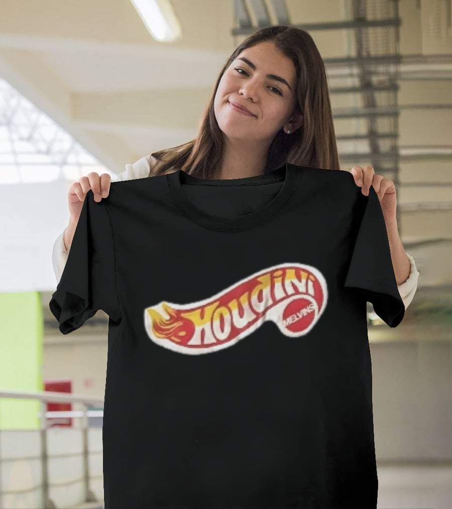 Melvins Houdini Red Yellow Flame Racing Toy Swoosh T-Shirt