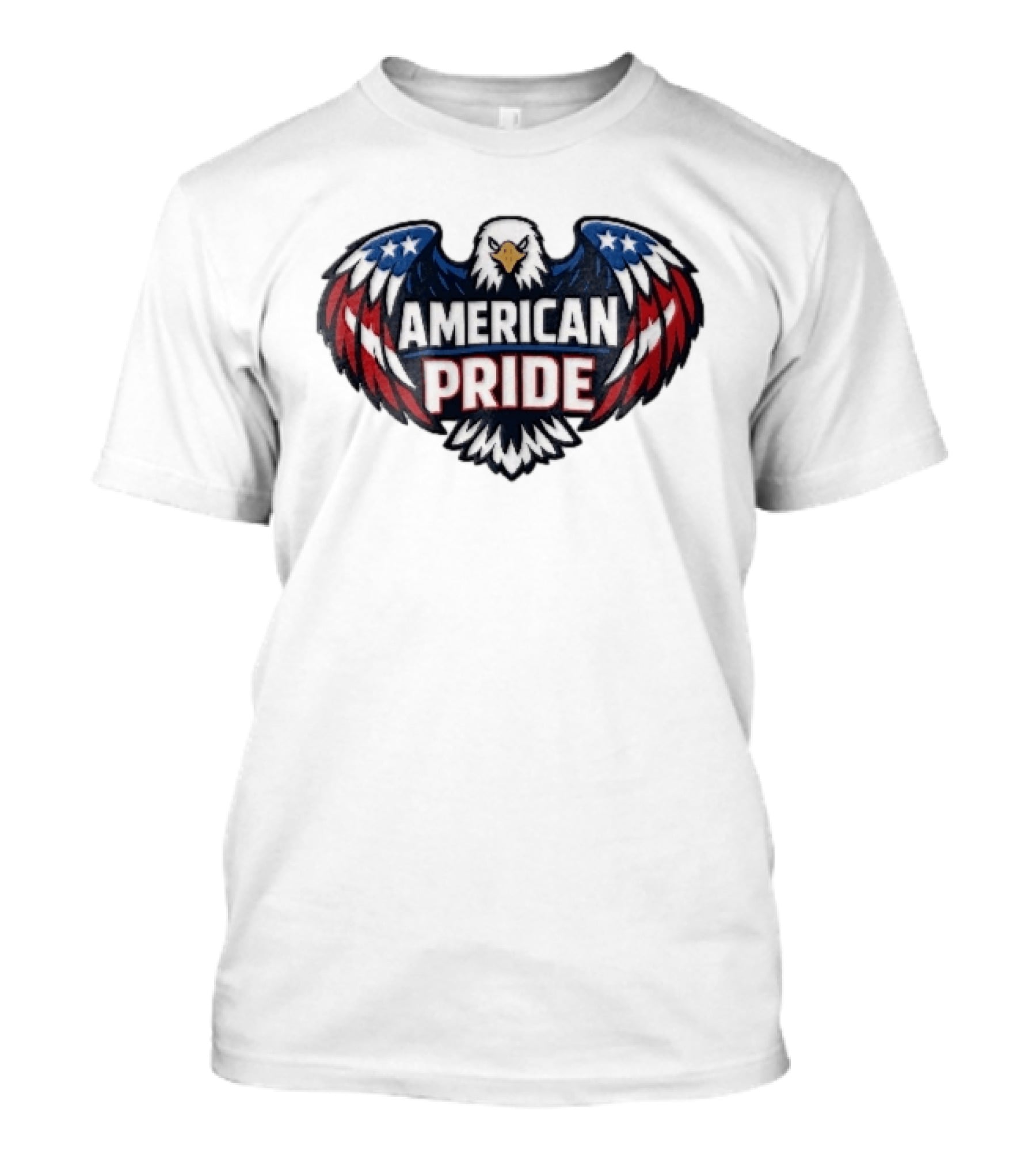American Pride Bald Eagle Wings Stars And Stripes Flag T-Shirt