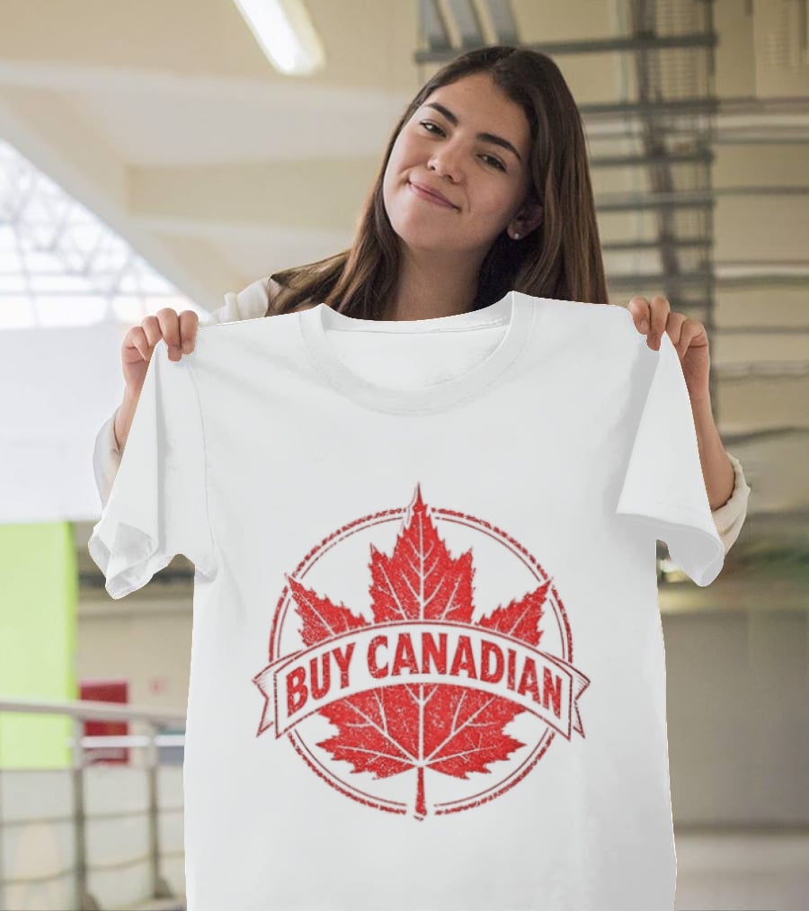 Buy Canadian Support Local Maple Leaf Pride T-Shirt