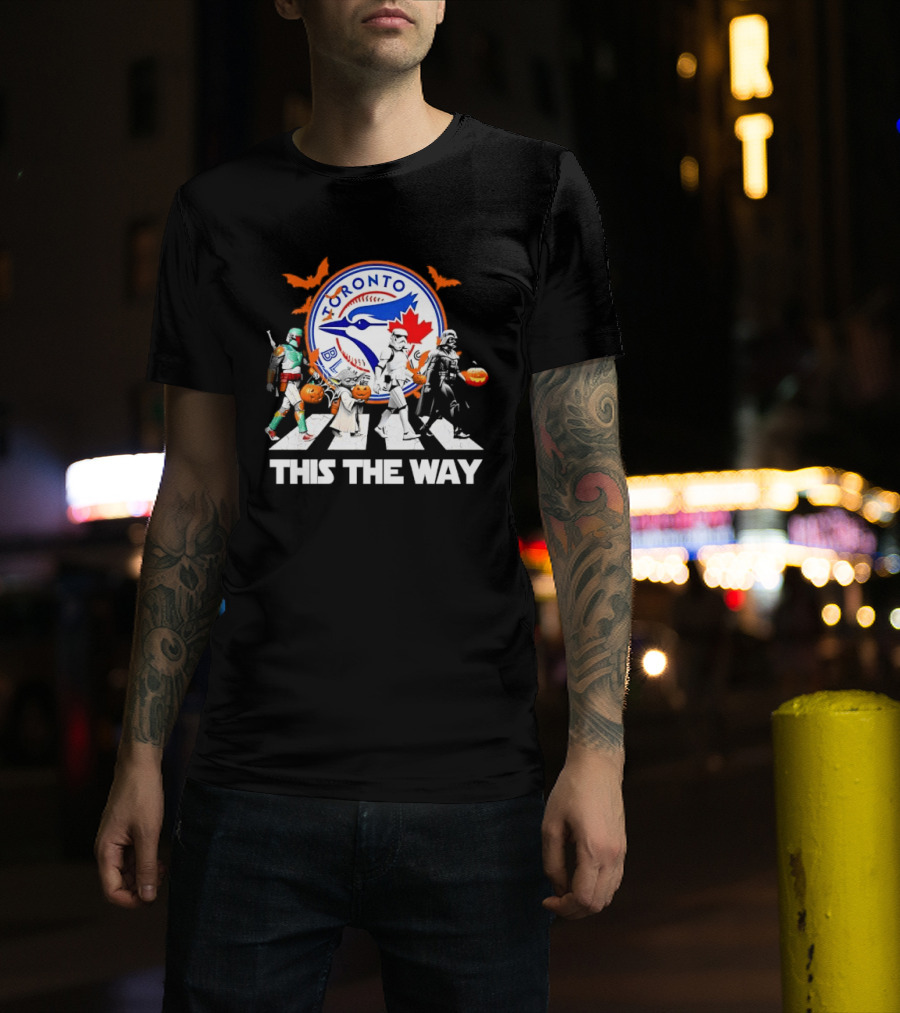 Toronto Blue Jays Star Wars This The Way Halloween Pumpkin Parade T-Shirt