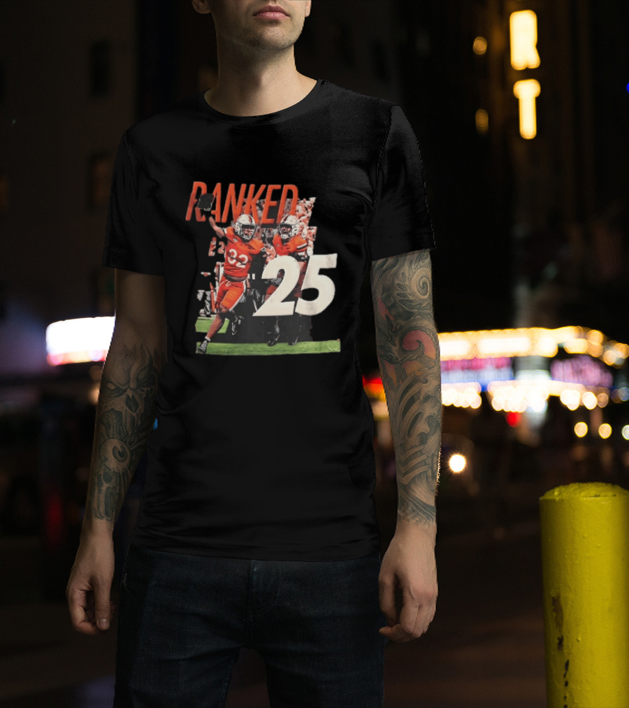 Virginia Cavaliers NCAA College Football Ranked 25 Team Players Celebration T-Shirt