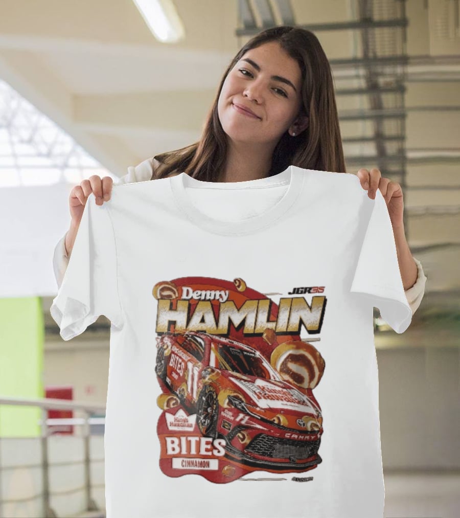 Denny Hamlin JGR 11 NASCAR King's Hawaiian Bites Cinnamon Red Camry Race Car T-Shirt