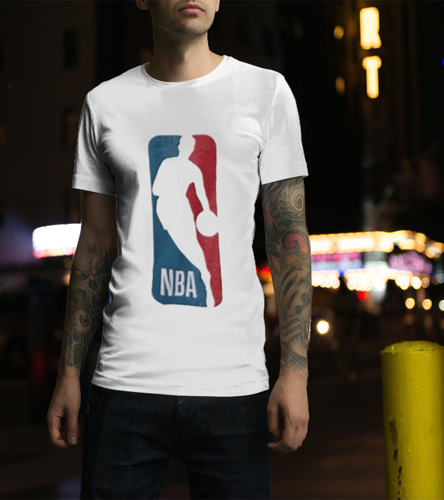 NBA National Basketball Association Blue Red Abstract T-Shirt