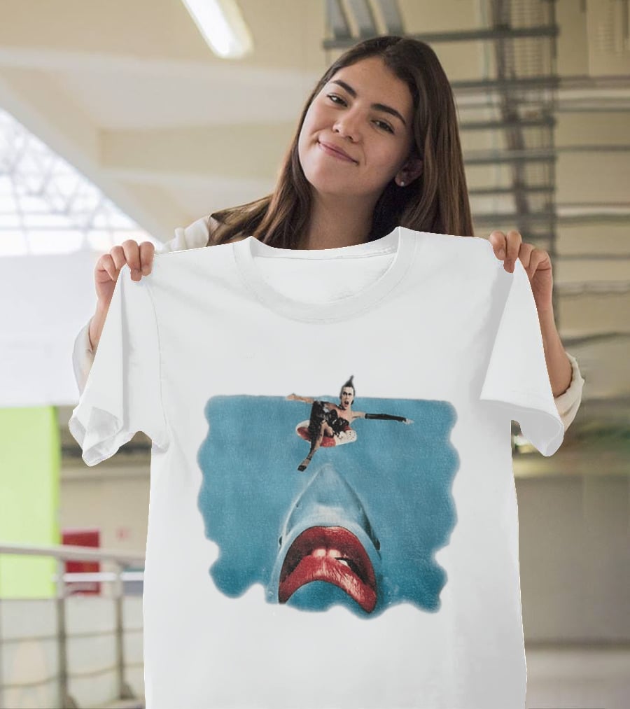 Sharky Horror Picture Show Jaws Mashup Movies T-Shirt