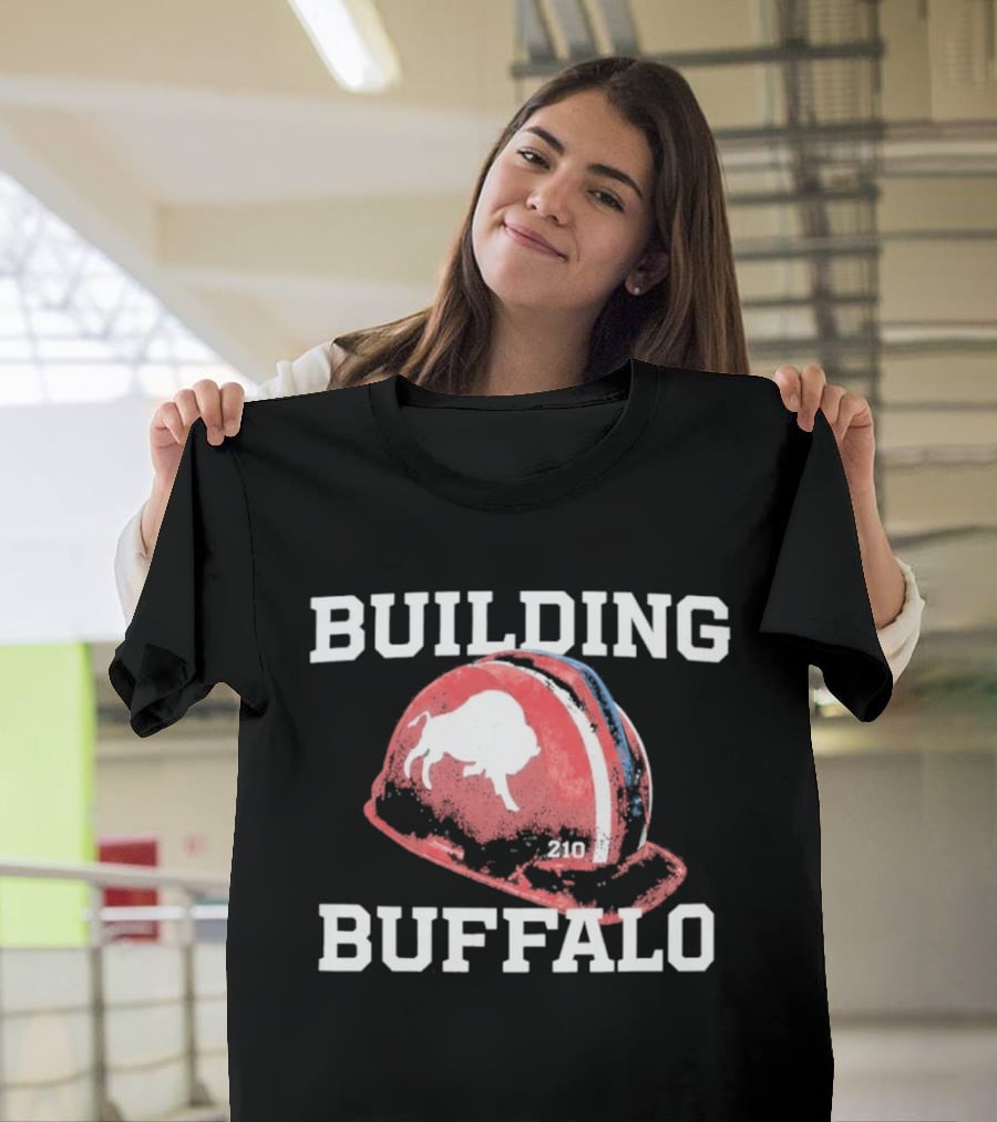 Building Buffalo Bills Hard Hat T-Shirt