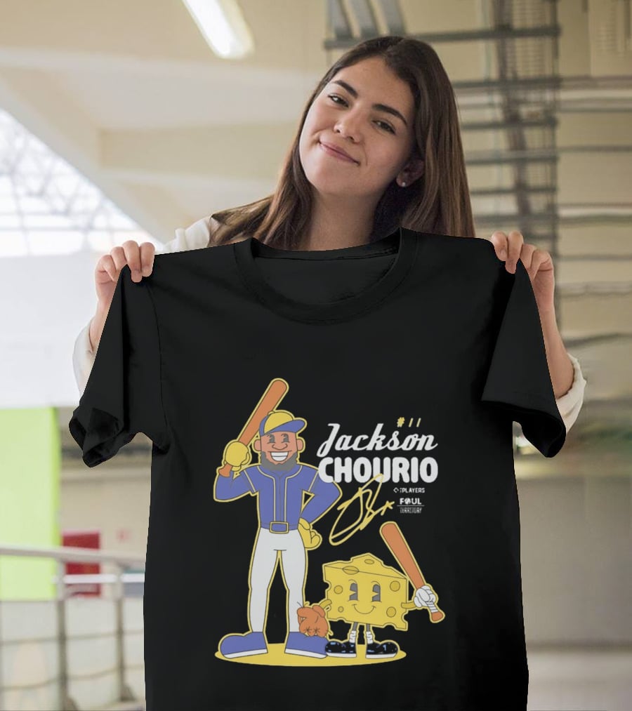 Jackson Chourio Milwaukee Brewers Player Cartoon Cheese T-Shirt