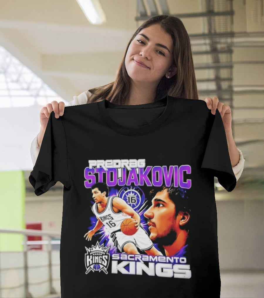 Stojakovic Sacramento Kings Basketball Legend Player NBA T-Shirt