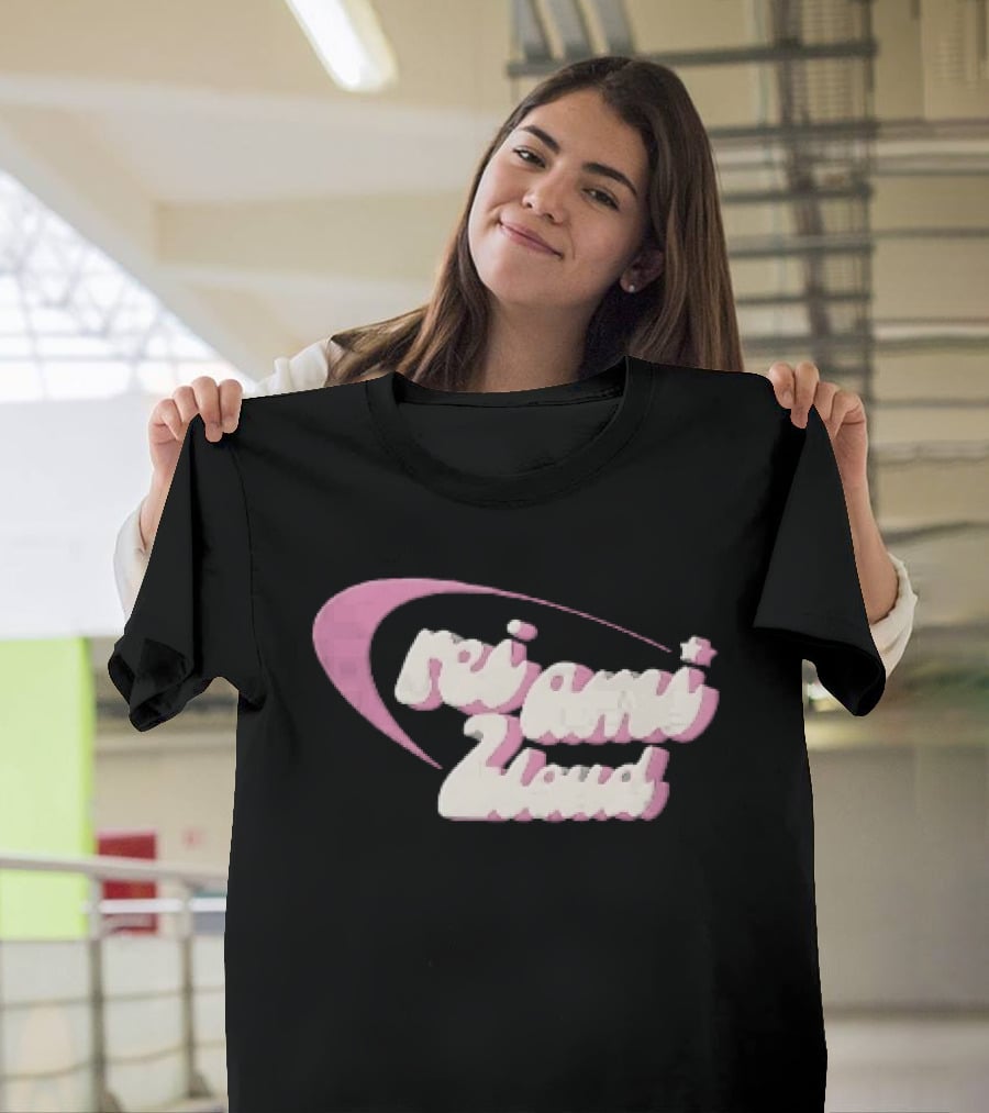 Rei Ami To Loud Pink Orbit Ring Star 3D Logo Playful T-Shirt