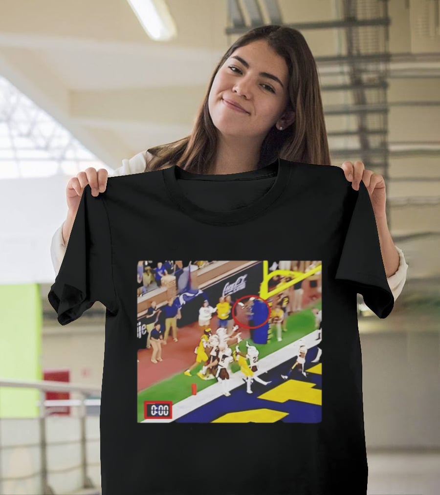 Michigan Vs WSU Match Ending Moment With 0 00 Seconds On T-Shirt